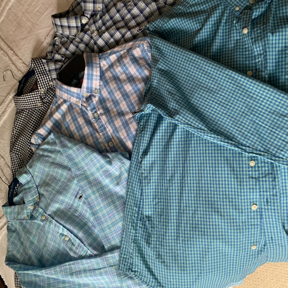 5 men’s vineyard vines like new shirts
